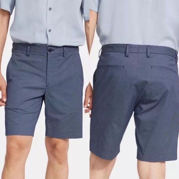 Theory NWT Zaine Sillar Short Dark Harbor Blue Size 36 - Picture 1 of 11